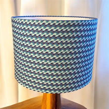 Load image into Gallery viewer, ‘Waves’ Print Large Drum Lampshade