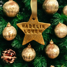 Load image into Gallery viewer, Nadelik Lowen Cornish Clay Christmas Star Decoration
