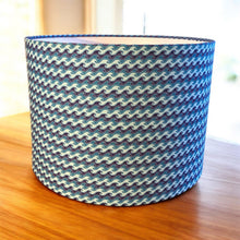 Load image into Gallery viewer, ‘Waves’ Print Large Drum Lampshade
