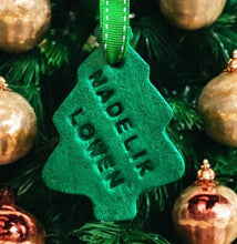 Load image into Gallery viewer, Nadelik Lowen Cornish Clay Christmas Tree Decoration

