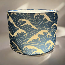 Load image into Gallery viewer, ‘Stormy Seas’ Print Large Drum Lampshade
