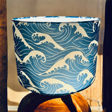 Load image into Gallery viewer, ‘Stormy Seas’ Print Large Drum Lampshade
